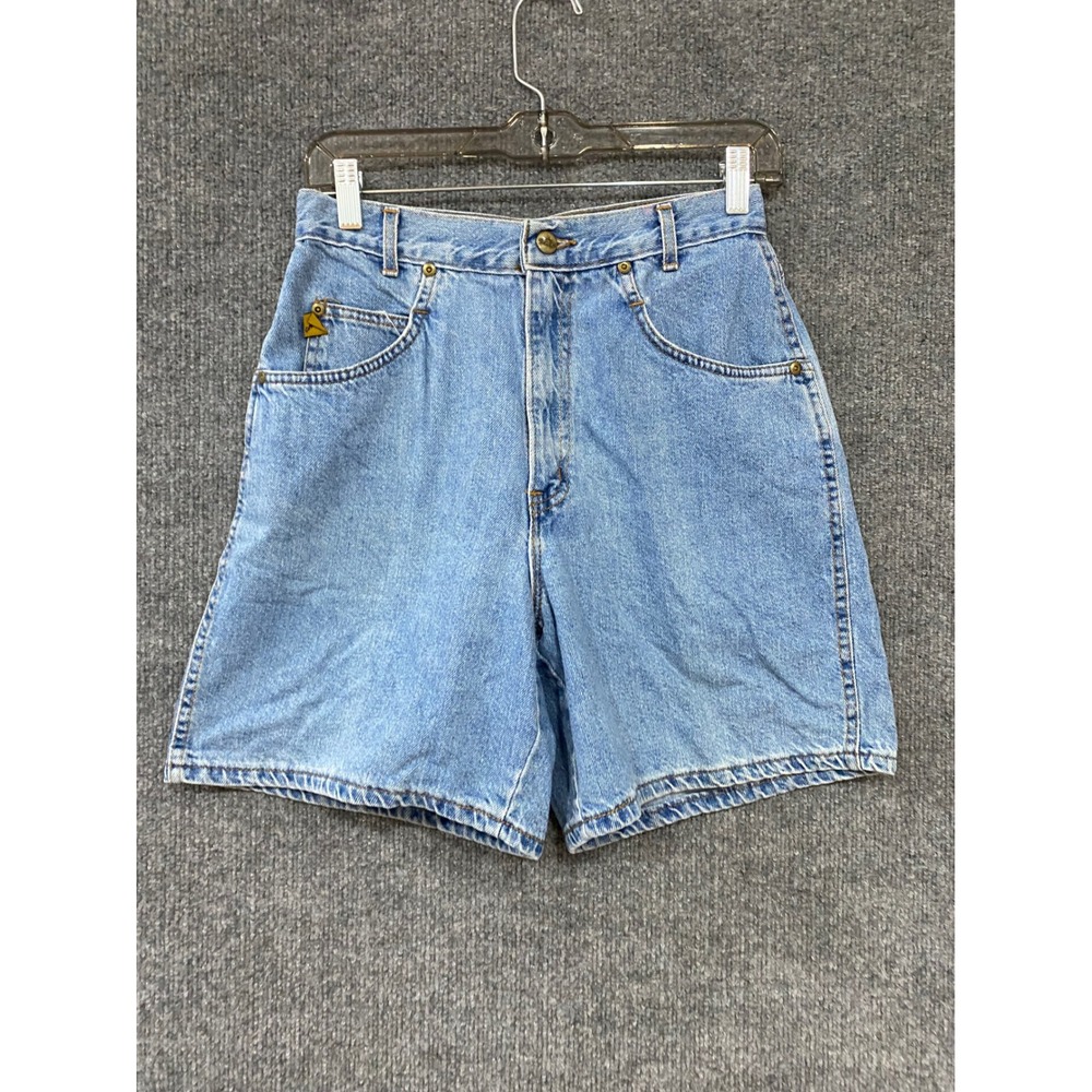 Vintage Chic High Waisted Denim Shorts Light Wash Blue Made in USA Size 11